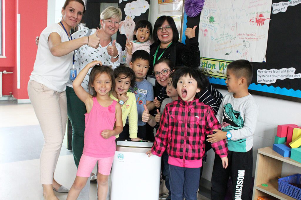Guided Math in LS 2 PTA donates Air purifiers QISS