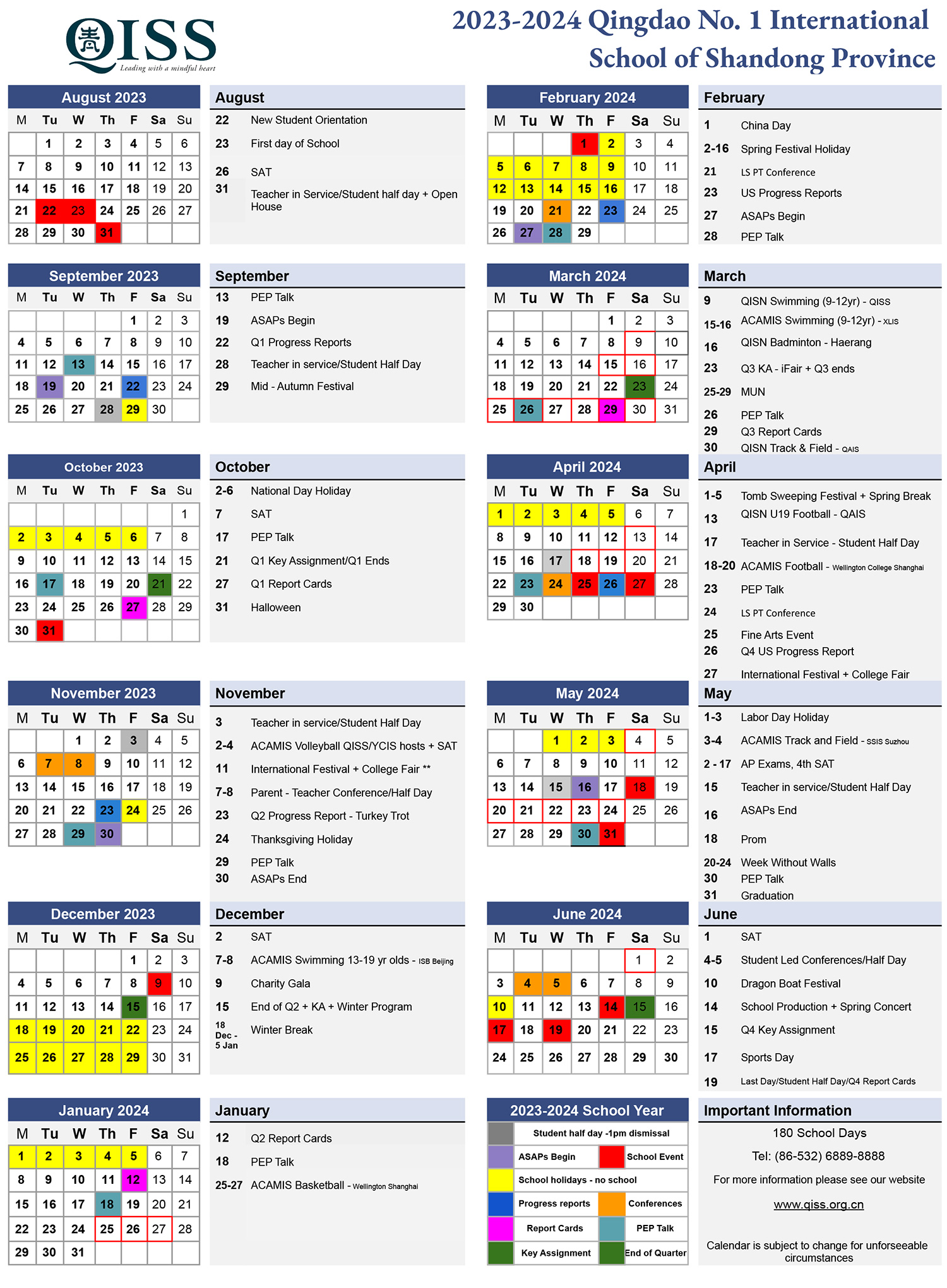 Stay Updated With QISS Calendar | Key Events & Dates