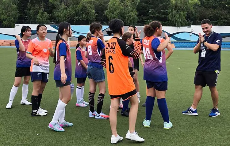 Girls Football Team at QISS