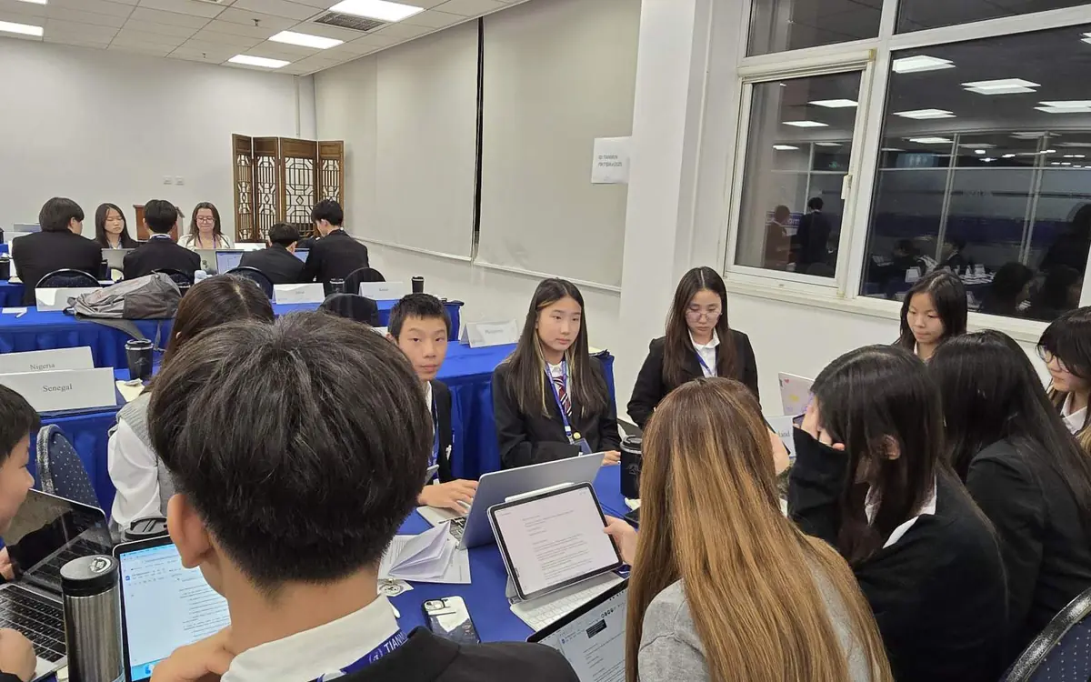 QISS students taking part in a Model United Nations conference